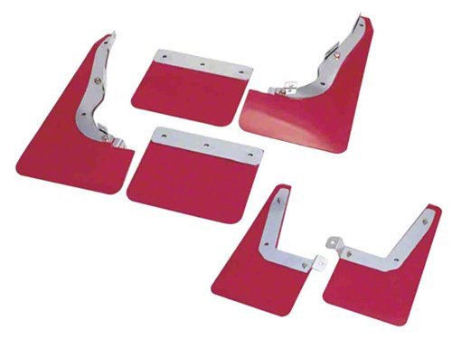 Cusco 00I 840 CR Mud Flap Kit - Front PU Red w/Bolt - Click Image to Close